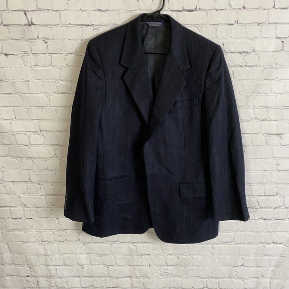 Gieves & Hawkes Wool Savile Row London Prince Of Wales Suit Jacket Men 42 - Picture 1 of 7